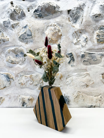 Vase en Chêne - Obsidienne