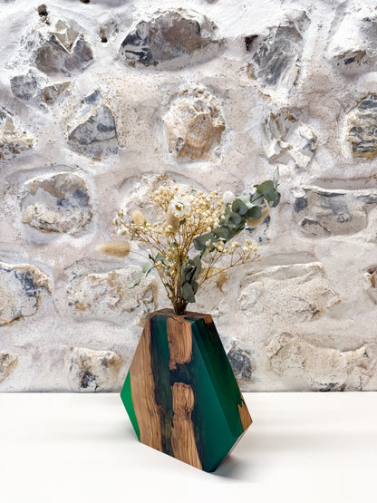 Vase en bois d'Olivier - Kryptonite