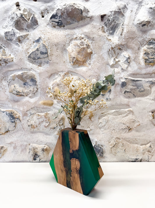 Vase en bois d'Olivier - Kryptonite