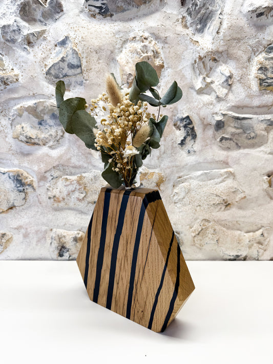 Vase en Chêne - Obsidienne