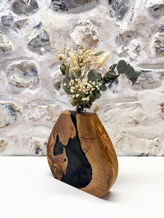 Vase en bois d'Olivier - Eclipse