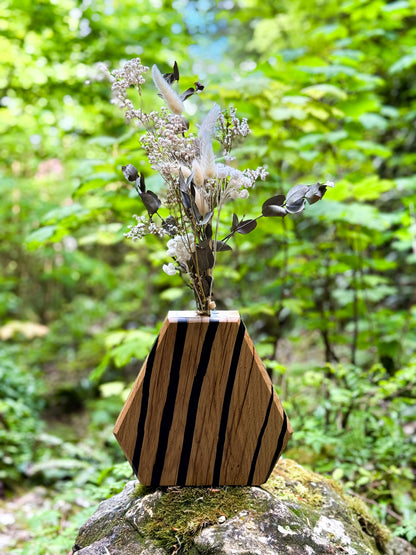 Vase en Chêne - Obsidienne