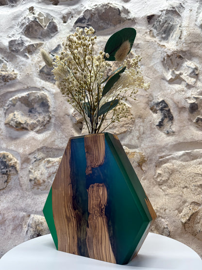 Vase en bois d'Olivier - Kryptonite