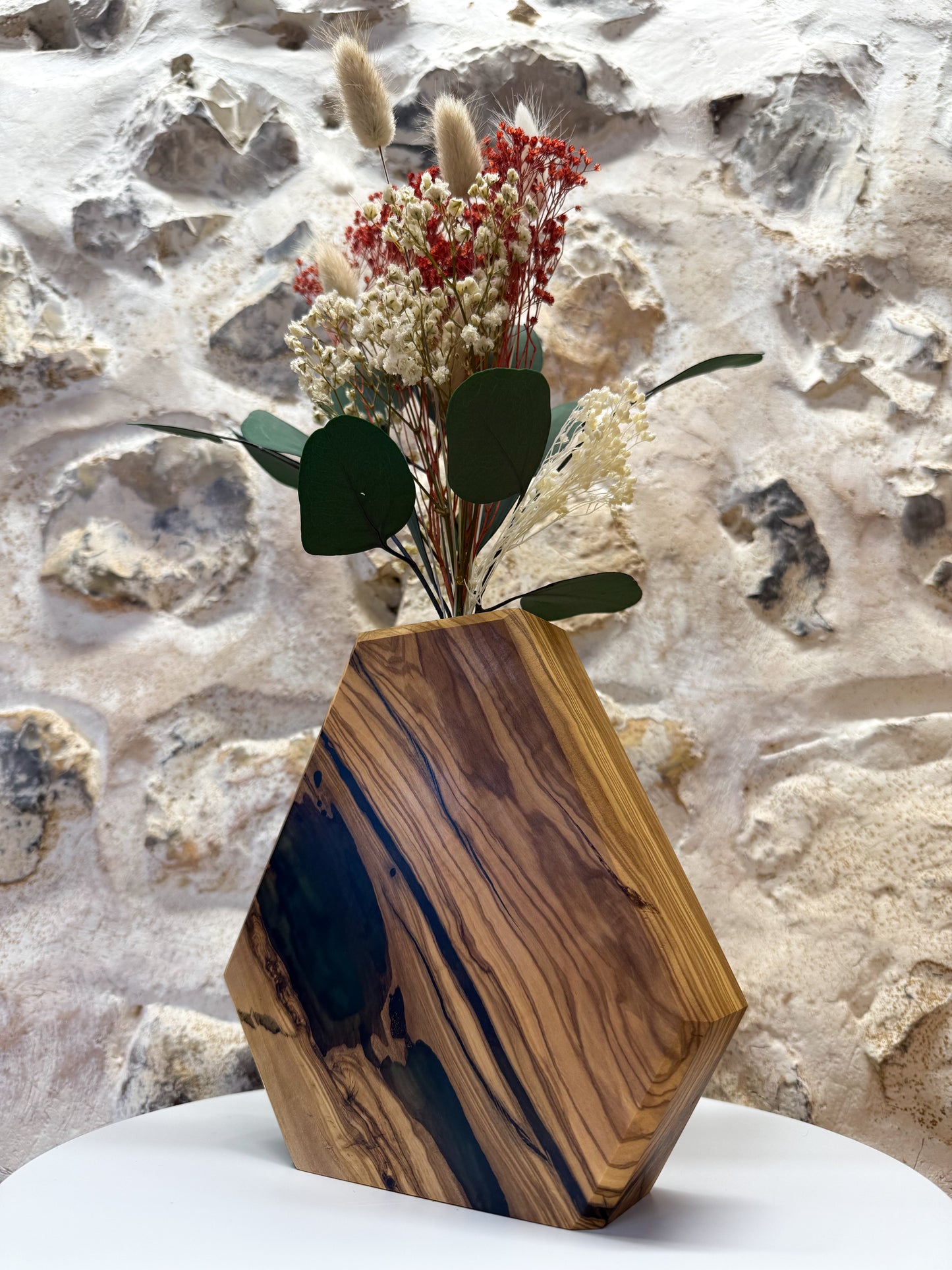 Vase en bois d'Olivier - Horizon Profond
