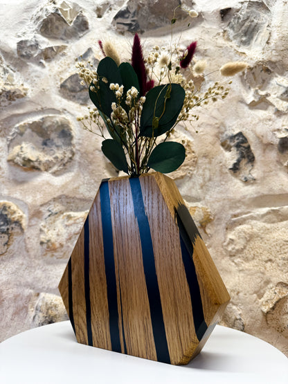 Vase en Chêne - Obsidienne