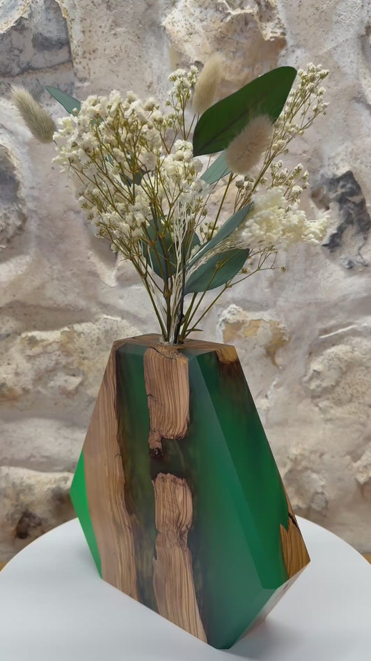 Vase en bois d'Olivier - Kryptonite