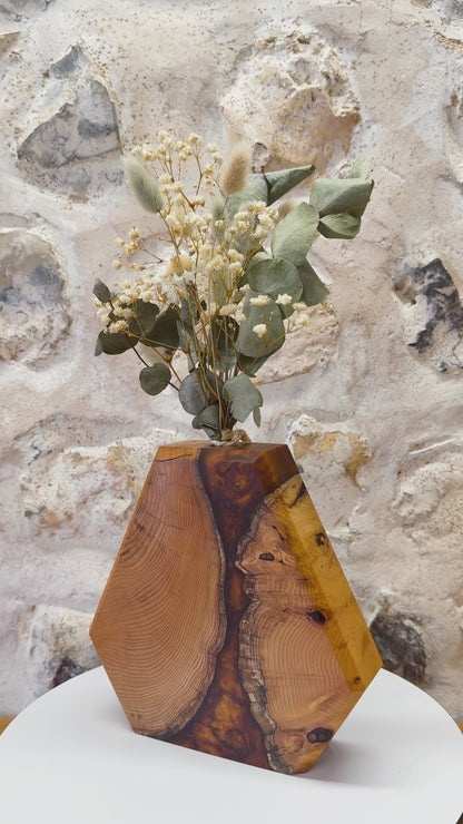 Vase en bois d'If - Ambre